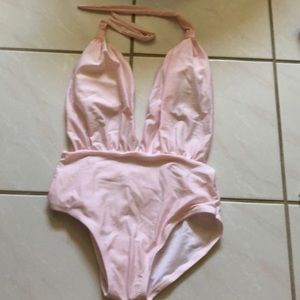 Pink girl lunge one piece swimsuit NWT